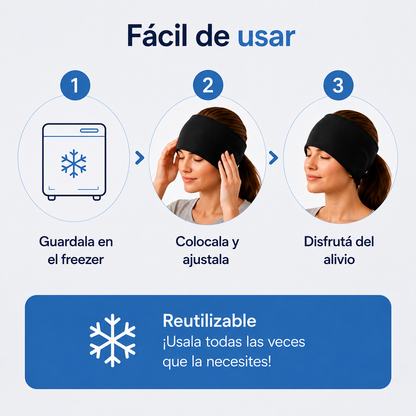 Gorro de gel frío migraña