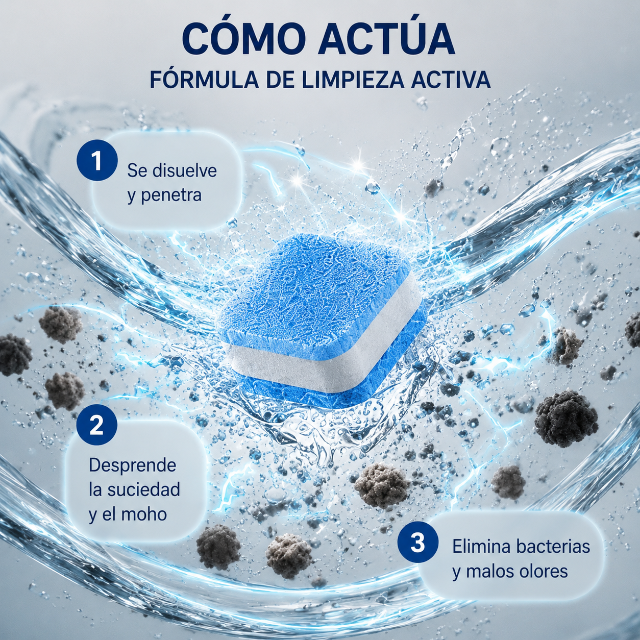 Pastillas limpia lavarropa