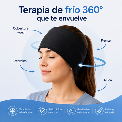 Gorro de gel frío migraña